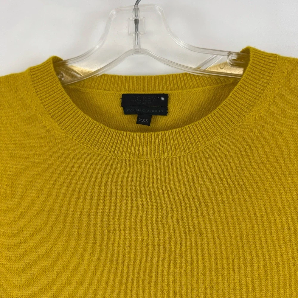 J.Crew Collection Italian Cashmere Sweater Mustard Yellow Women’s‎ XXS